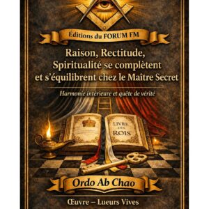 Raison, Rectitude, Spiritualité se complètent et s'équilibrent chez le Maître Secret – Lueurs Vives - LV042F - Sources pour Franc-maçon
