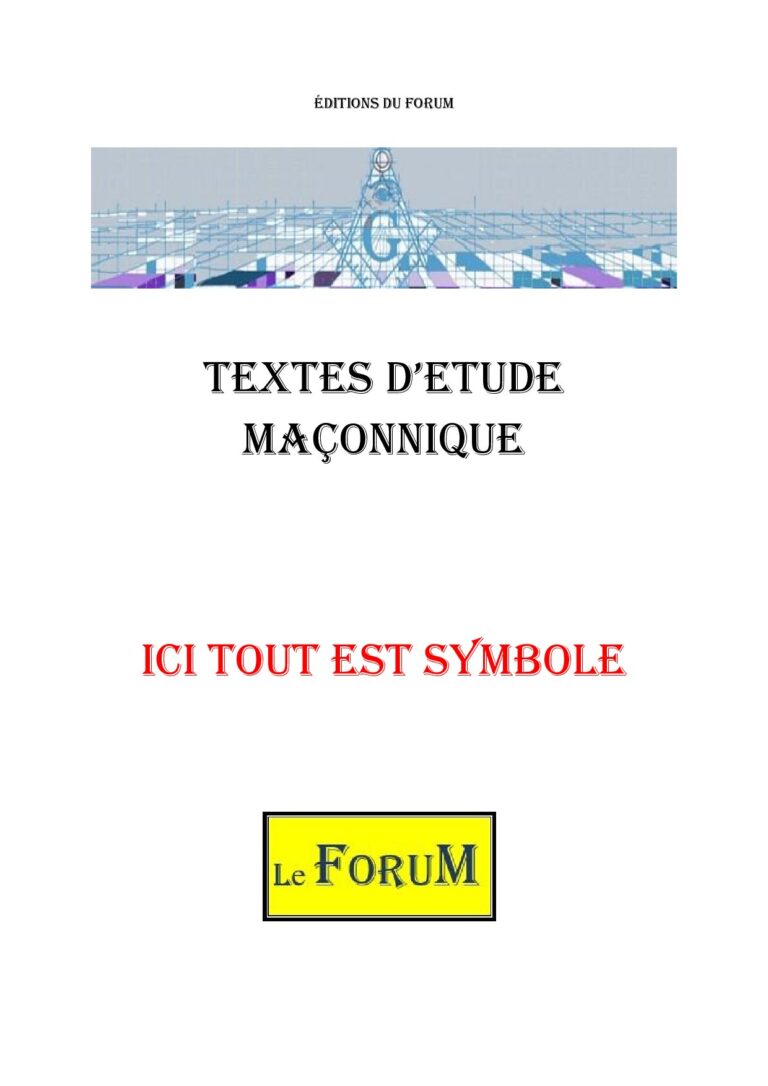 Ici tout est symbole – Corpus - CM019I - Sources pour Franc-maçon
