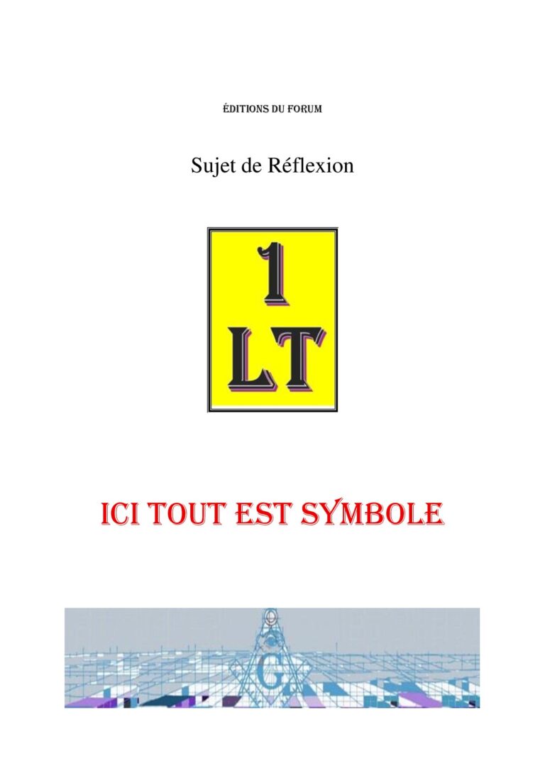 Ici tout est symbole – Un Le Tout - SR019I - Sources pour Franc-maçon
