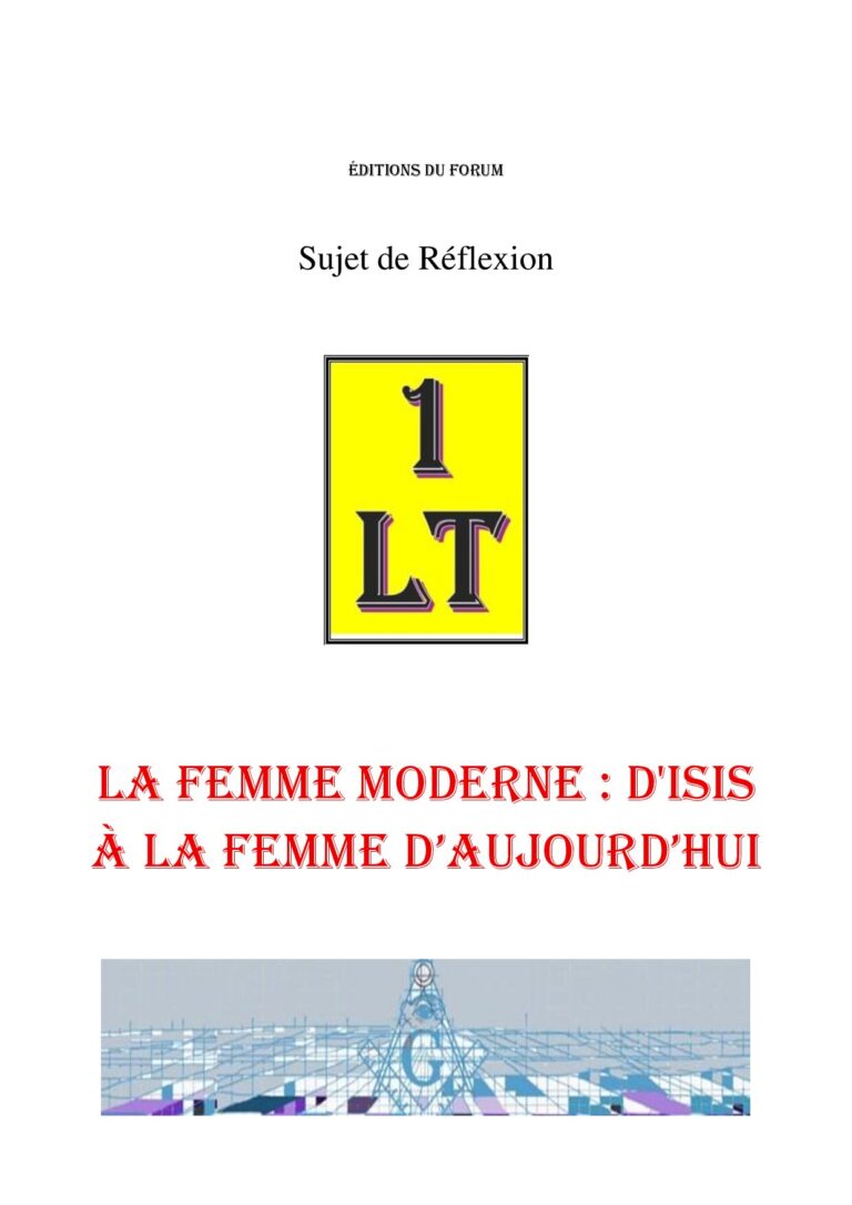 La Femme Moderne : d'ISIS à la Femme d'Aujourd'hui – Un Le Tout - SR013X - Sources pour Franc-maçon