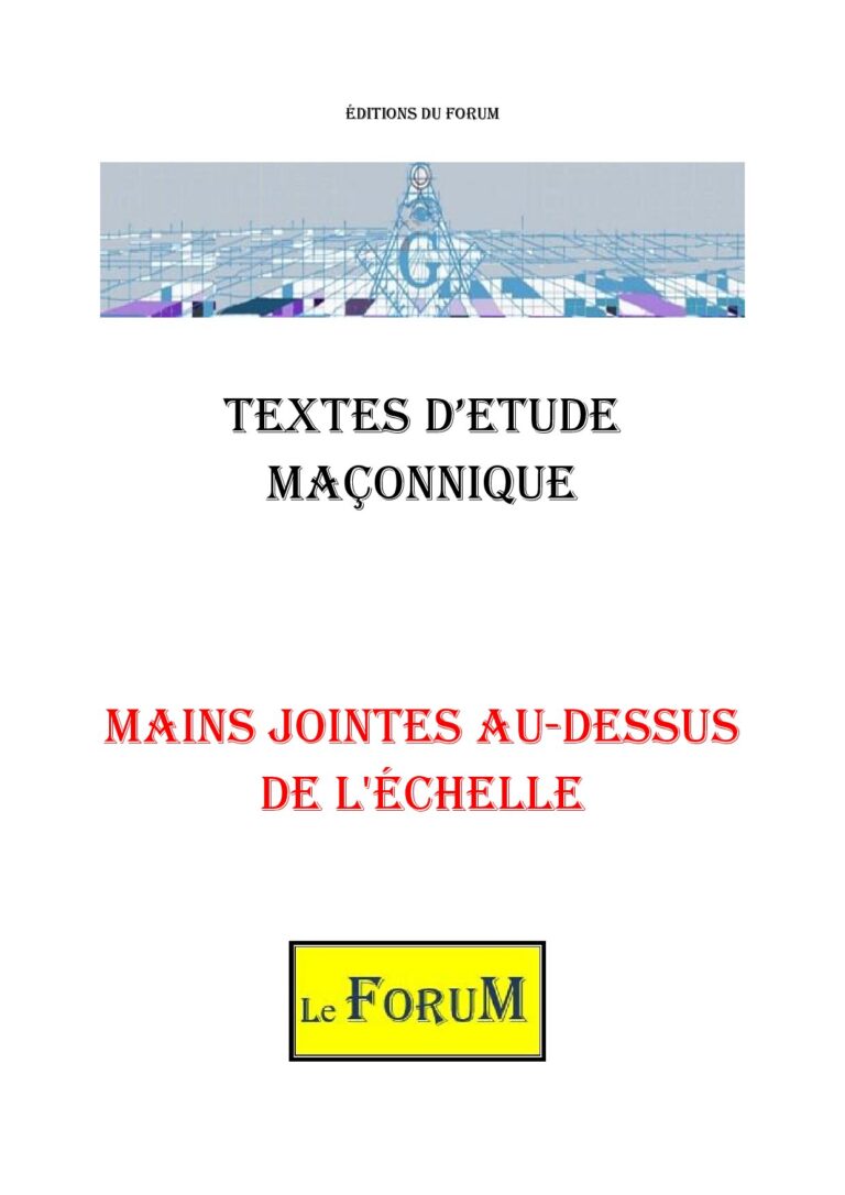 Mains jointes au-dessus de l'échelle - CM3060 - Sources pour Franc-maçon