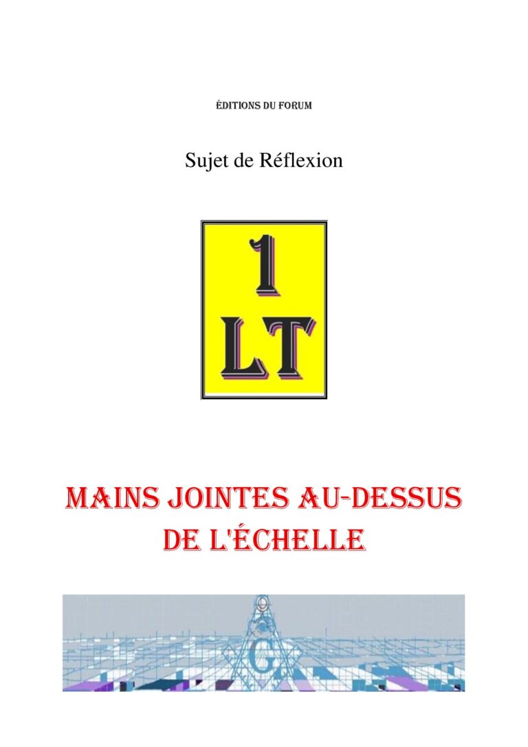 Mains jointes au-dessus de l'échelle – Un Le Tout - SR3060 - Sources pour Franc-maçon