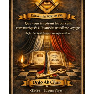 Que vous inspirent les conseils communiqués à l'issue du troisième voyage – Lueurs Vives - LV041S - Sources pour Franc-maçon