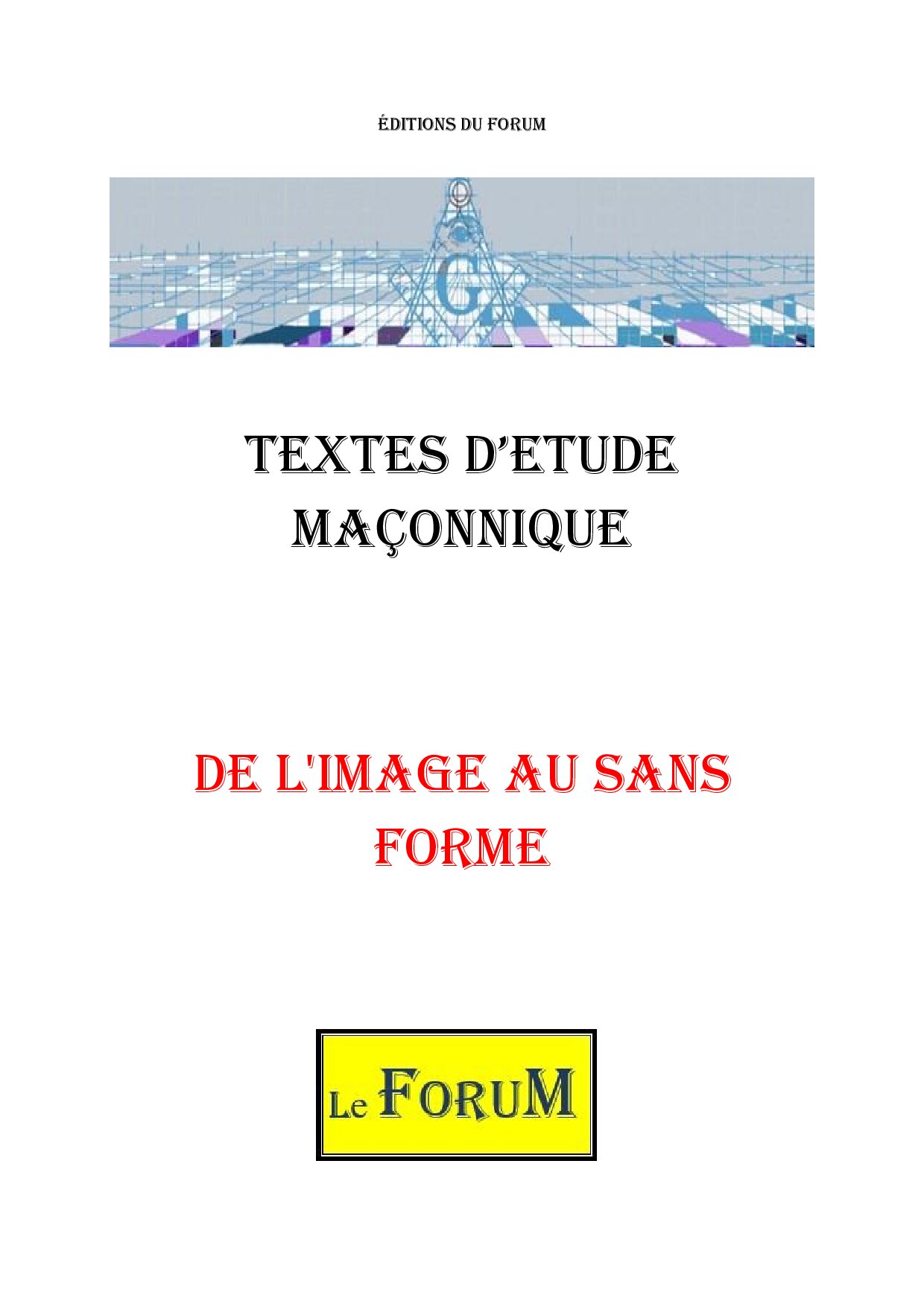 De l'image au Sans forme – Corpus - CM3063 - Sources pour Franc-maçon