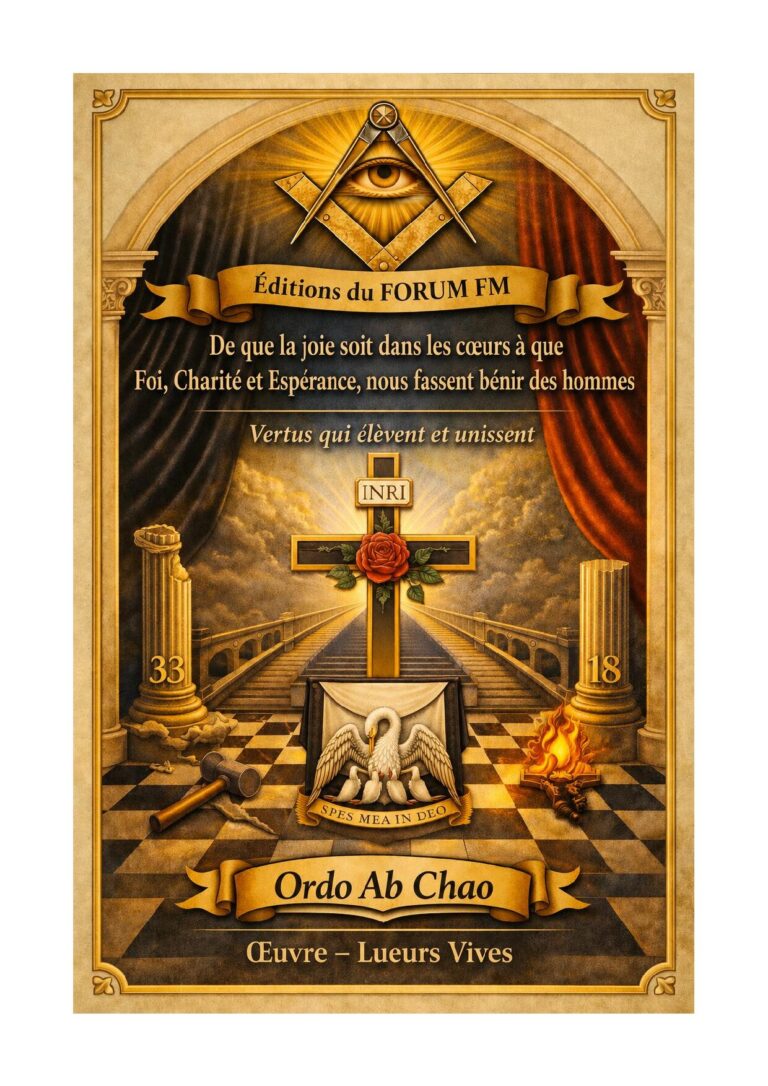 De que la joie soit dans les cœurs à que Foi, Charité et Espérance, nous fassent bénir des hommes – Lueurs Vives - LV1876 - Sources pour Franc-maçon