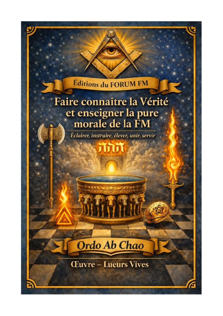 Faire connaître la Vérité et enseigner la pure morale de la FM – Lueurs Vives - LV1440 - Sources pour Franc-maçon