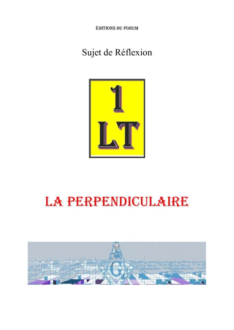 La Perpendiculaire – Un Le Tout - SR0112 - Sources pour Franc-maçon