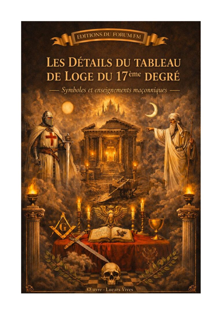 Les Détails du tableau de Loge du 17ème degré – Lueurs Vives - LV1718 - Sources pour Franc-maçon