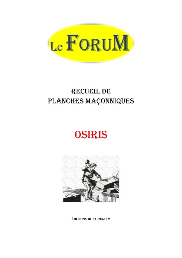 Osiris – Recueil - RP039W - Sources pour Franc-maçon