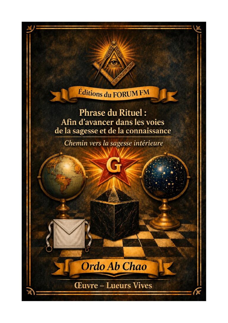 Phrase du Rituel : Afin d'avancer dans les voies de la sagesse et de la connaissance – Lueurs Vives - LV0273 - Sources pour Franc-maçon