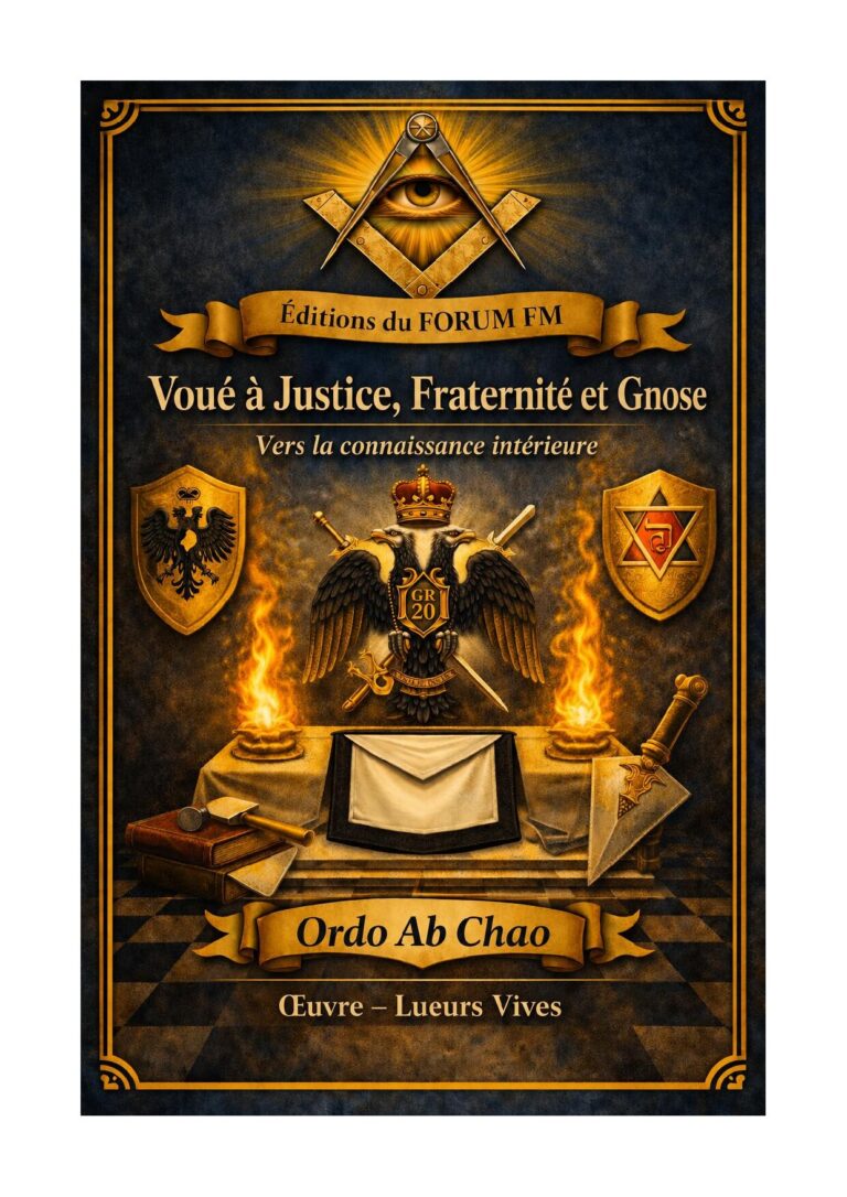 Voué à Justice, Fraternité et Gnose – Lueurs Vives - LV2901 - Sources pour Franc-maçon