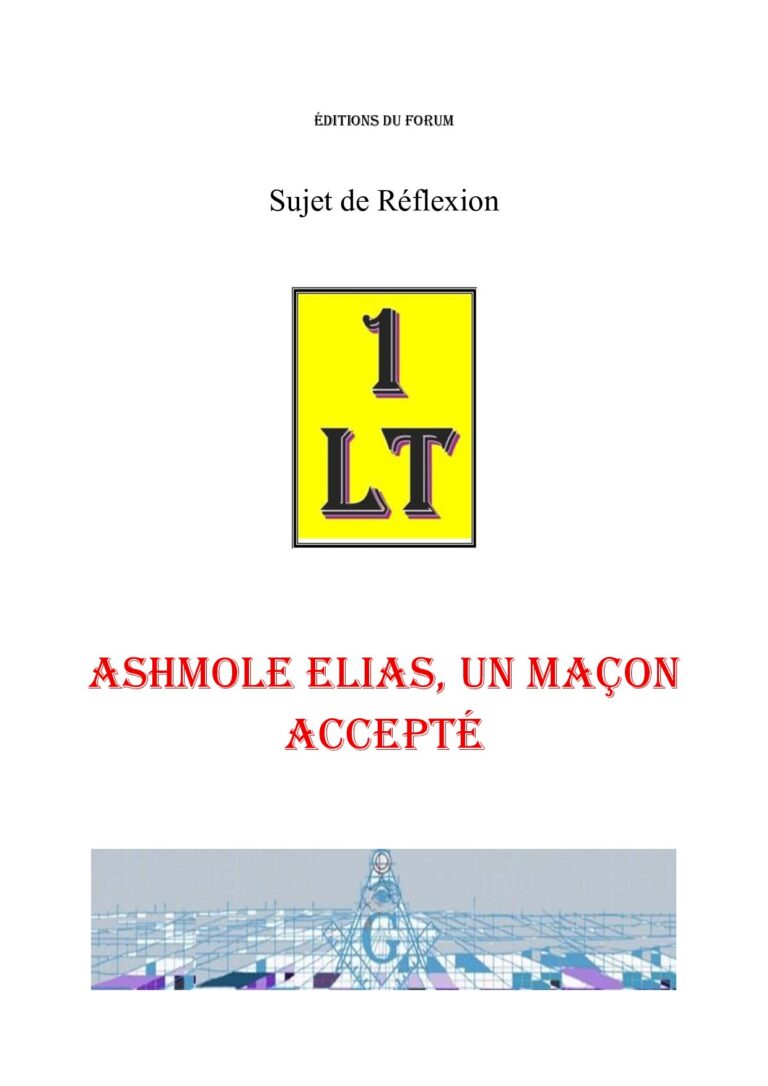 Ashmole Elias, un maçon accepté – Un Le Tout - SR03G4 - Sources pour Franc-maçon