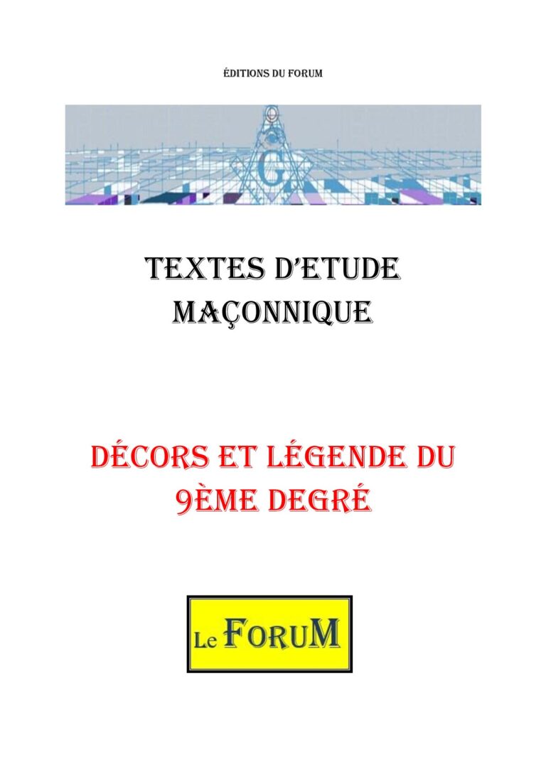 Décors et légende du 9ème degré – Corpus - CM0924 - Sources pour Franc-maçon