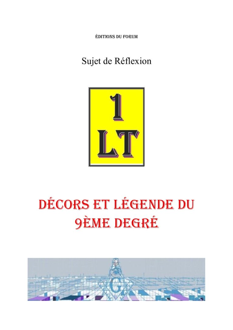 Décors et légende du 9ème degré – Un Le Tout - SR0924 - Sources pour Franc-maçon