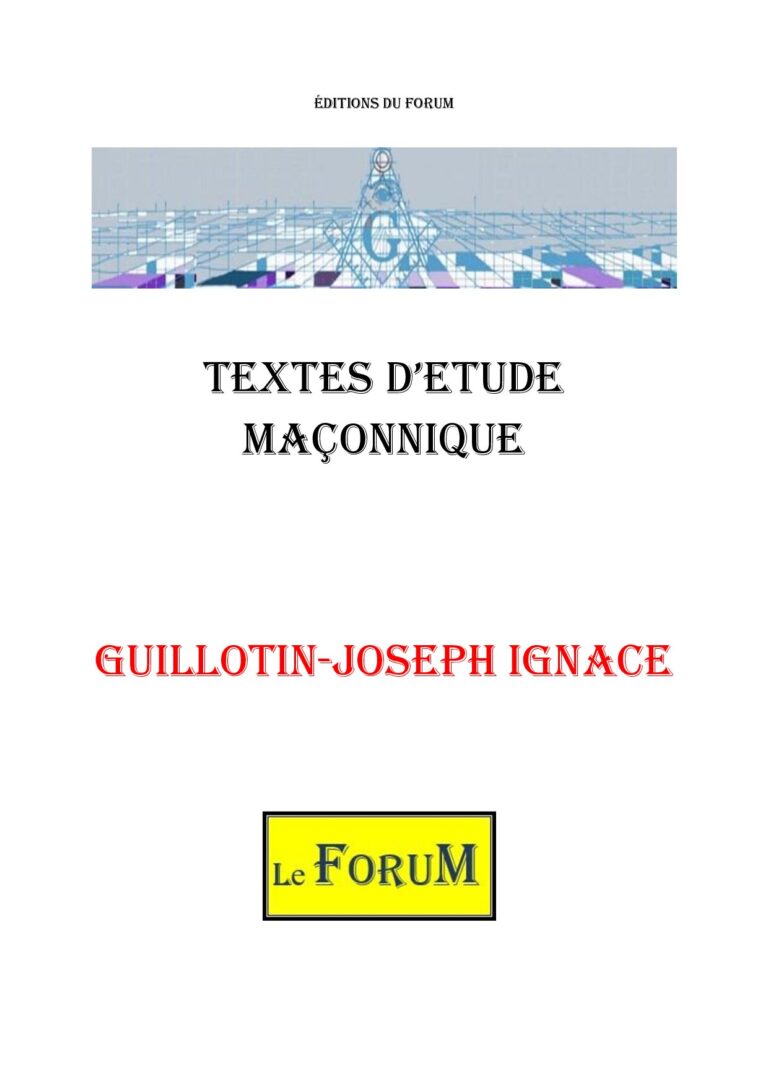 Guillotin-Joseph Ignace – Corpus - CM03GA - Sources pour Franc-maçon