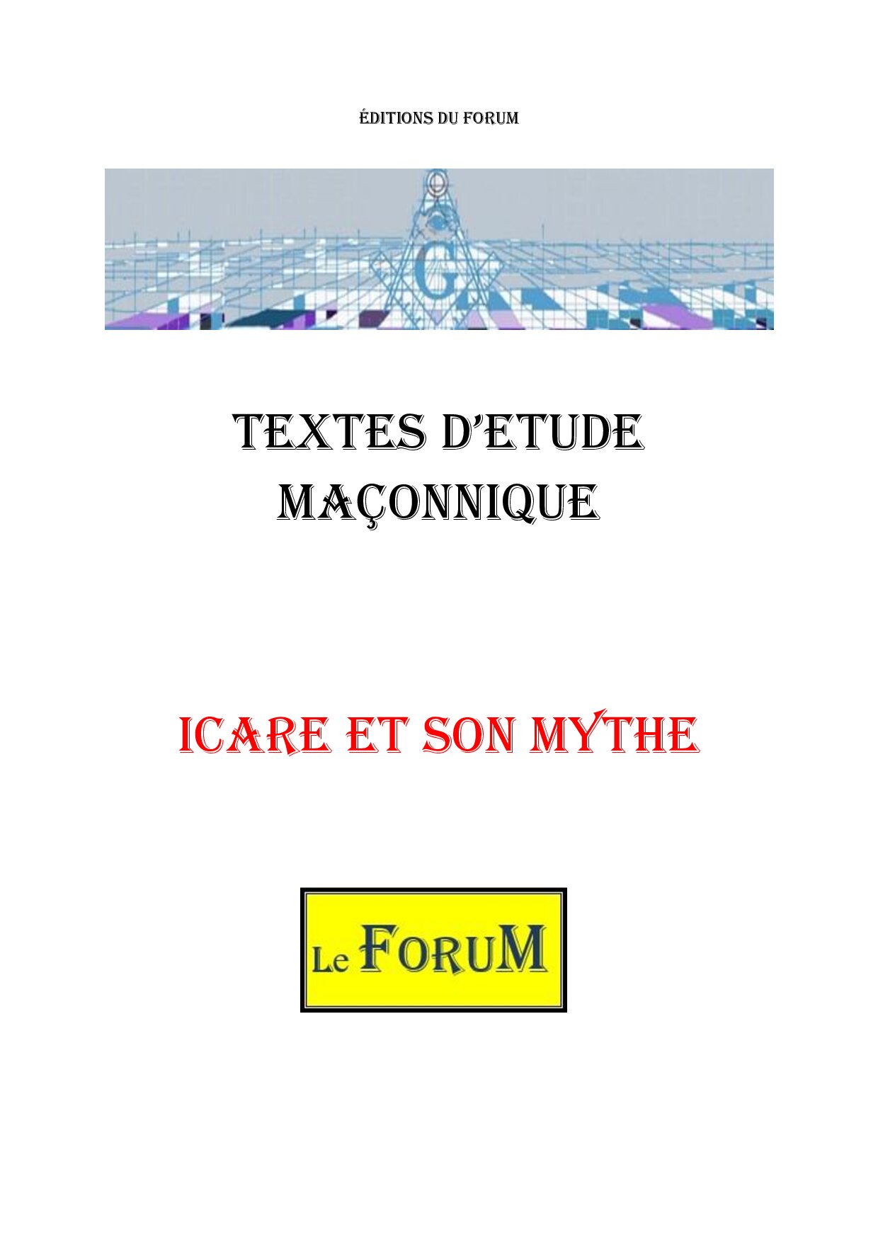 Icare et son Mythe – Corpus - CM03GL - Sources pour Franc-maçon