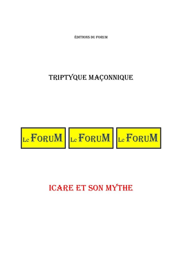 Icare et son Mythe – Triptyque - TR03GL - Sources pour Franc-maçon