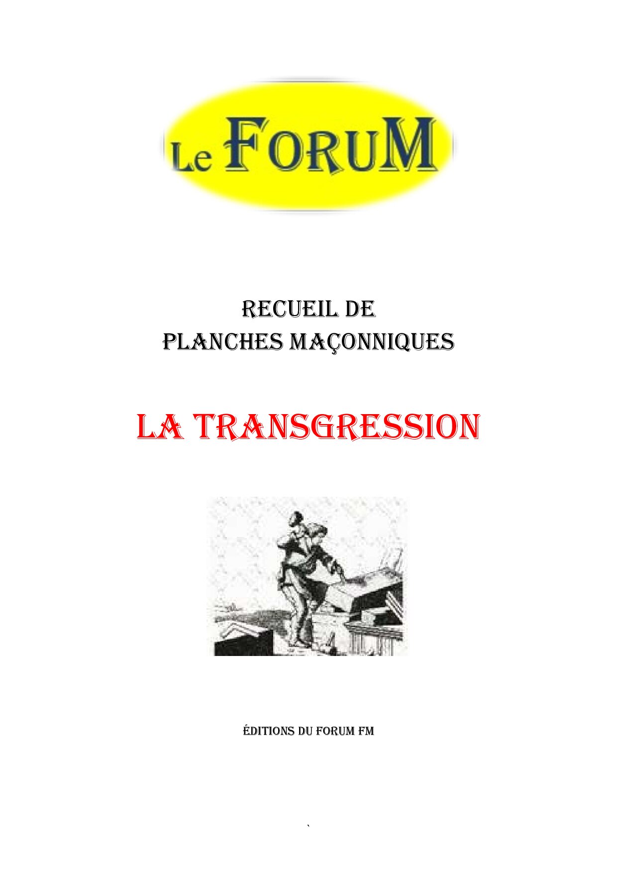La Transgression au 12° – Recueil - RP1207 - Sources pour Franc-maçon