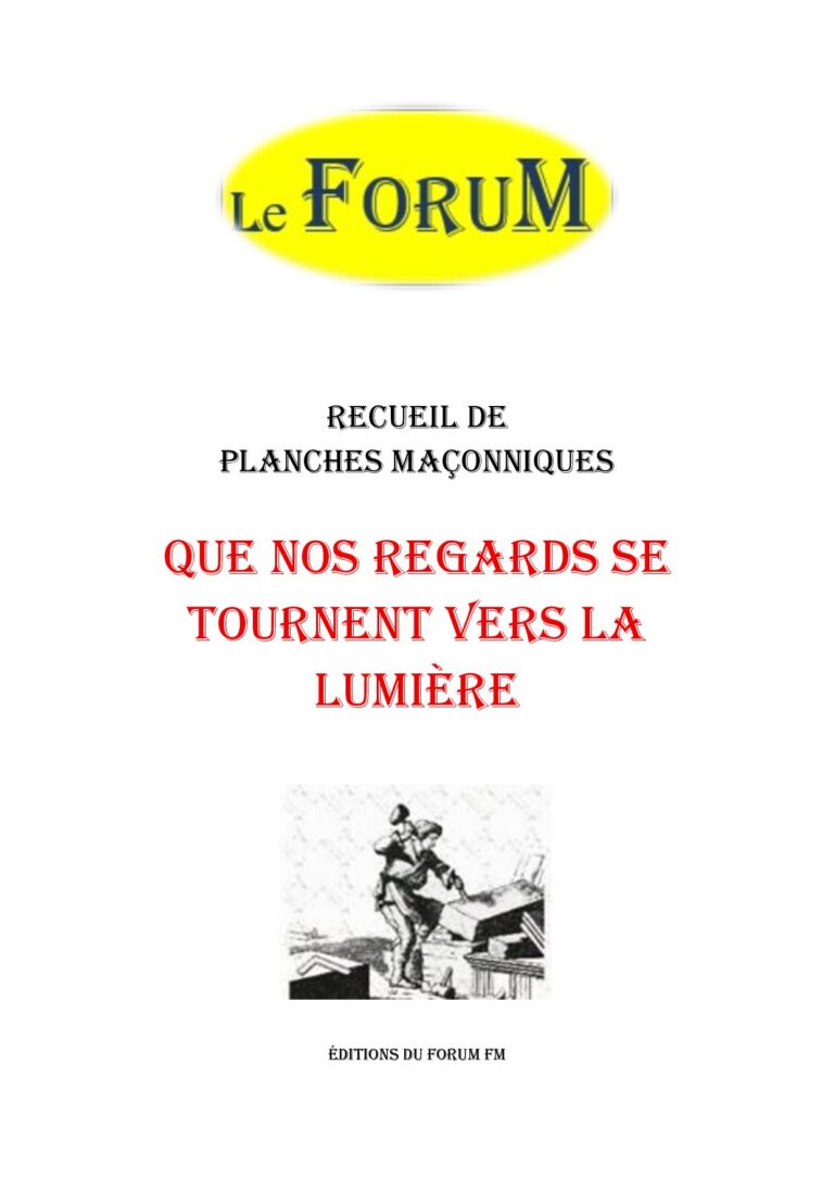 Que nos regards se tournent vers la lumière – Recueil - RP019U - Sources pour Franc-maçon