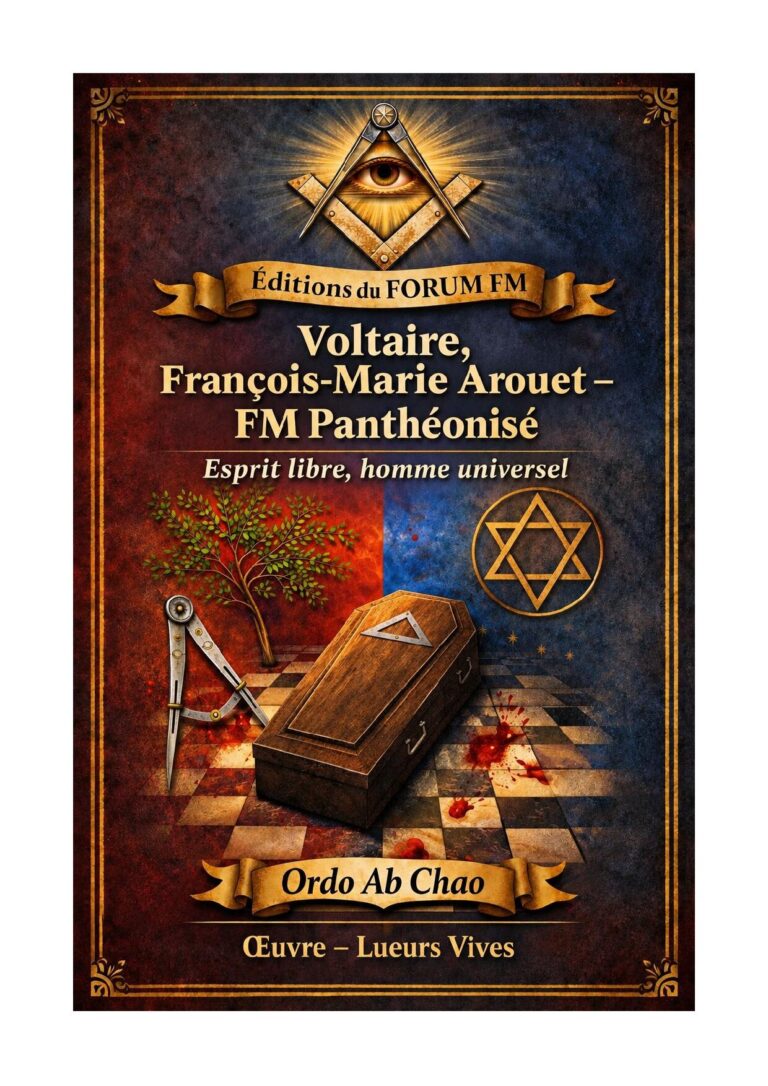 Voltaire, François-Marie Arouet – FM Panthéonisé – Lueurs Vives - LV03G9 - Sources pour Franc-maçon