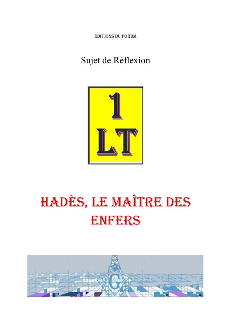 Hadès, le Maître des Enfers – Un Le Tout - SR03GN - Sources pour Franc-maçon