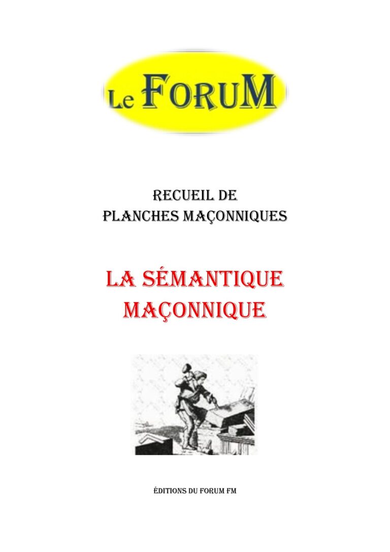 La sémantique maçonnique – Recueil - RP039Y - Sources pour Franc-maçon