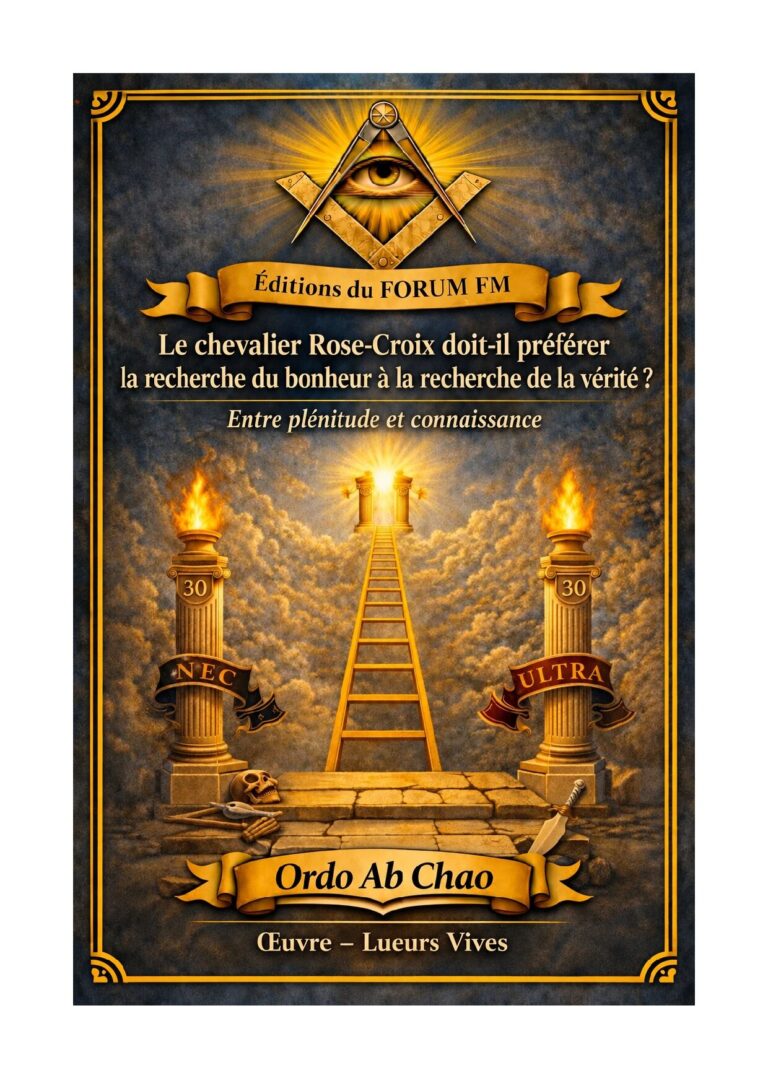 Le chevalier Rose-Croix doit-il préférer la recherche du bonheur à la recherche de la vérité ? – Lueurs Vives - LV306B - Sources pour Franc-maçon