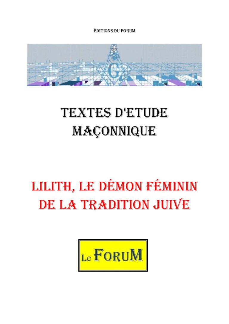 Lilith, le démon féminin de la tradition juive – Corpus - CM03GT - Sources pour Franc-maçon