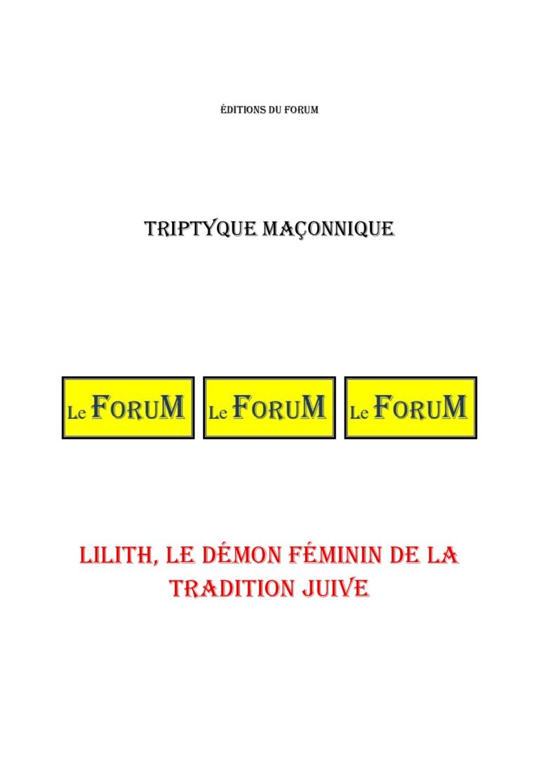 Lilith, le démon féminin de la tradition juive – Triptyque - TR03GT - Sources pour Franc-maçon