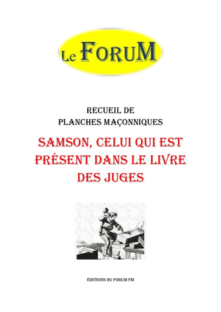 Samson, celui qui est présent dans le Livre des Juges – Recueil - RP03GX - Sources pour Franc-maçon