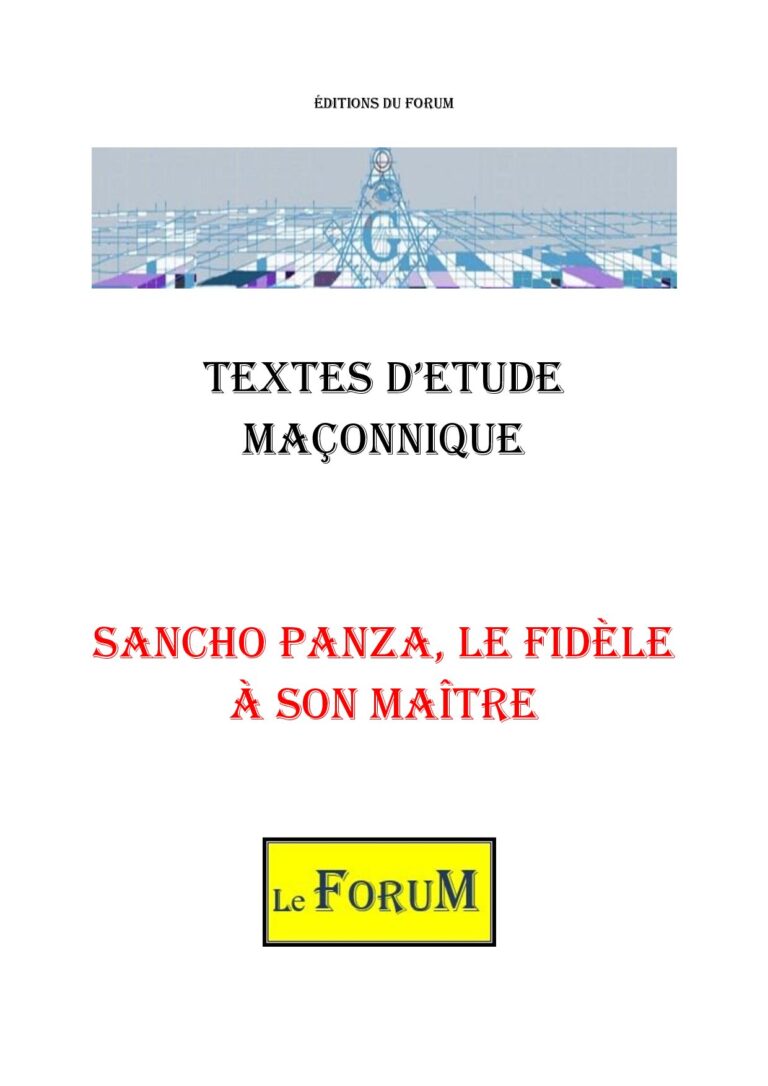 Sancho Panza, le fidèle à son maître – Corpus - CM03GR - Sources pour Franc-maçon