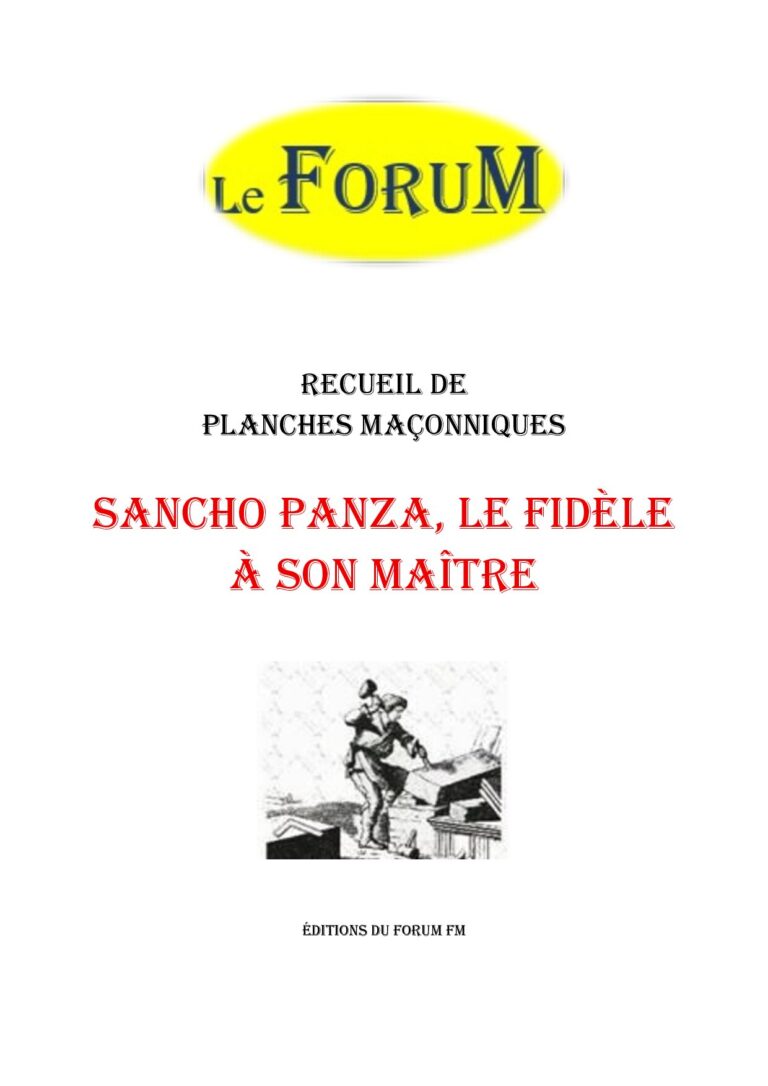Sancho Panza, le fidèle à son maître – Recueil - RP03GR - Sources pour Franc-maçon