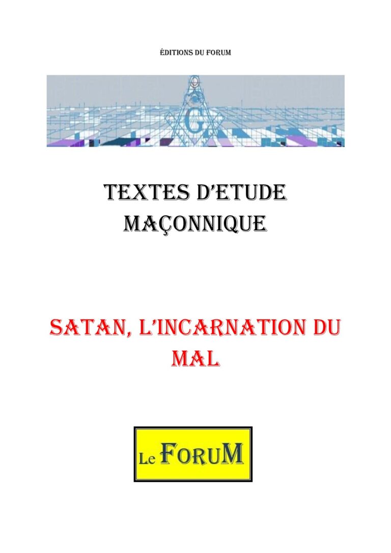 Satan, l'incarnation du mal – Corpus - CM03GM - Sources pour Franc-maçon
