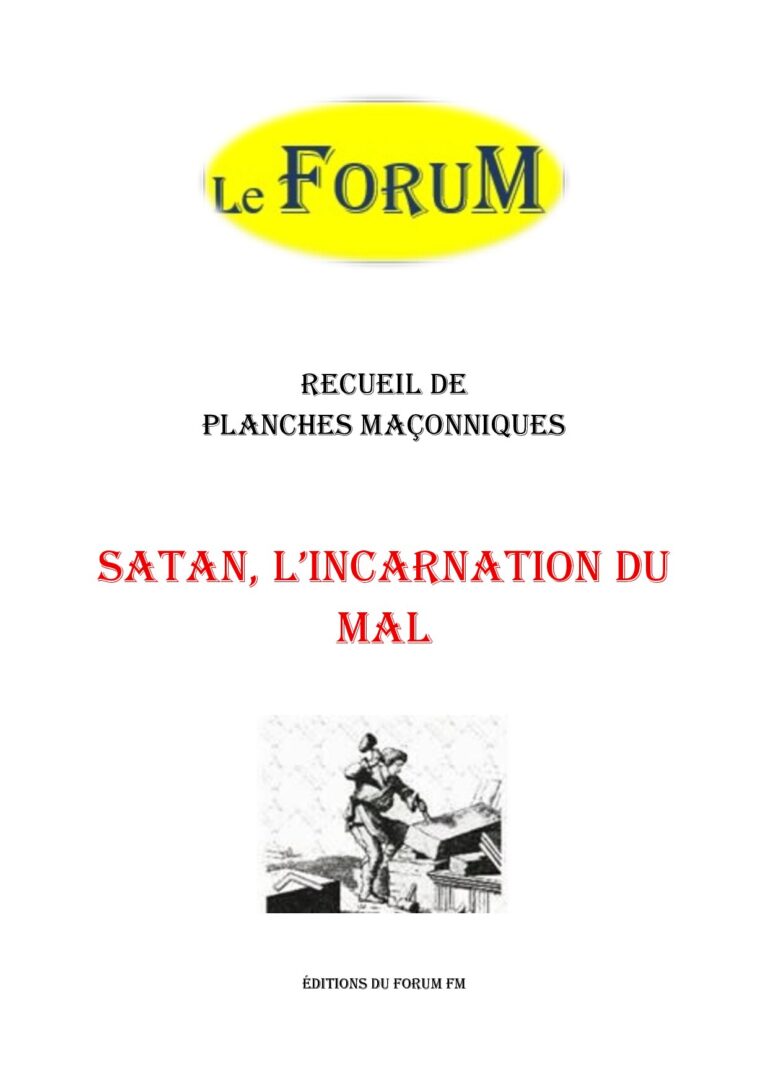 Satan, l'incarnation du mal – Recueil - RP03GM - Sources pour Franc-maçon