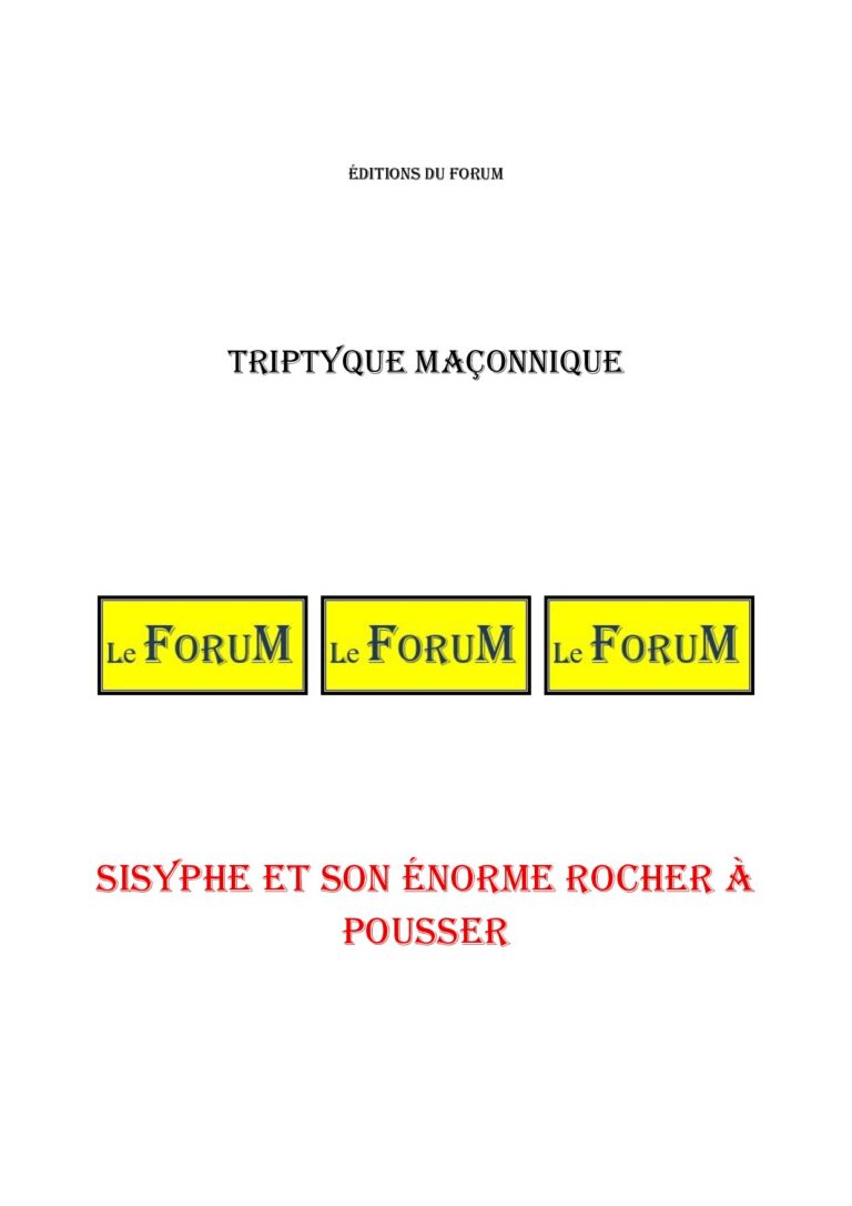 Sisyphe et son énorme rocher à pousser – Triptyque - TR03GY - Sources pour Franc-maçon