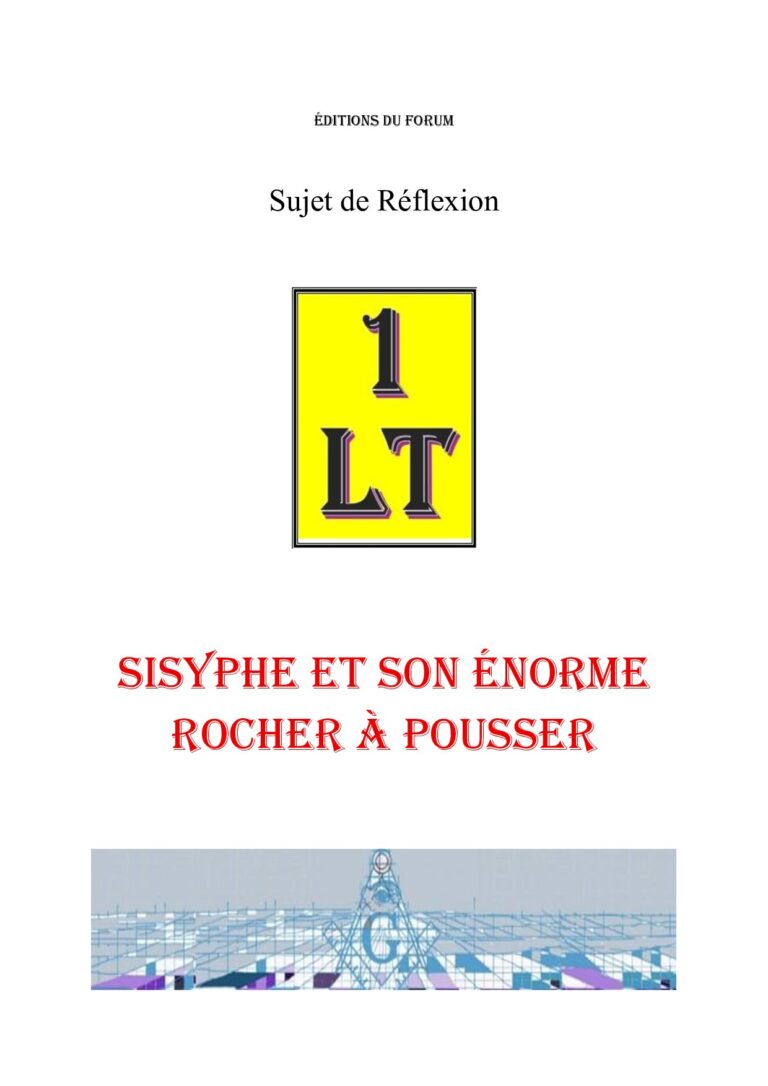 Sisyphe et son énorme rocher à pousser – Un Le Tout - SR03GY - Sources pour Franc-maçon