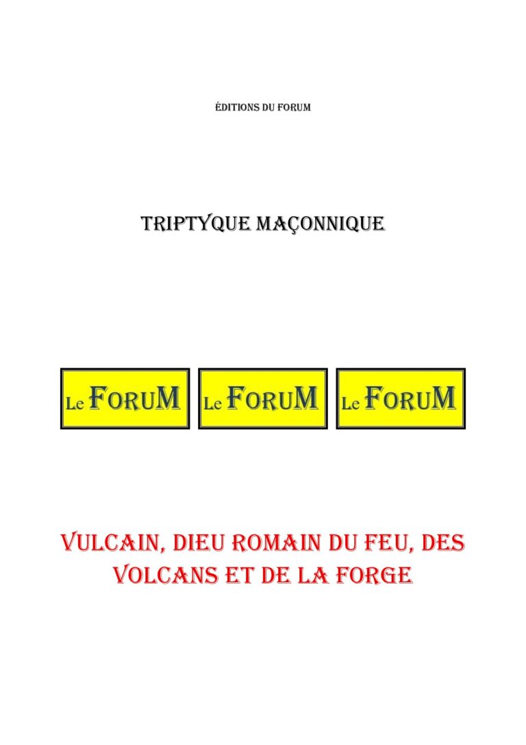 Vulcain, dieu romain du feu, des volcans et de la forge – Triptyque - TR03GV - Sources pour Franc-maçon